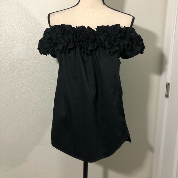 Ted Baker London Tops - TED BAKER London Off Shoulder Rosette Top Black Sz 1 (US 4)